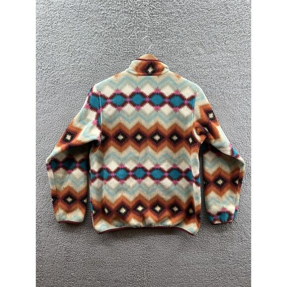 Patagonia Synchilla Snap T Timber Twist Cinder Red Fleece Pullover Women’s Sz. M - Picture 2 of 3